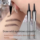 Lápis de sobrancelha de duas garfos, à prova d'água, sem manchas, delineador líquido extremamente fino, não desbota, lápis de sobrancelha tridimensional