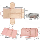 1pc Foldable Women's Travel Convenient Carry-on Clothing Bag Large PU Leather Duffel Bag Women's Business Travel Bag