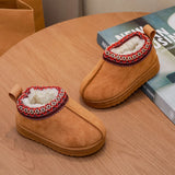 2026 New Fashion Children's Ankle Boots Soft Winter Causal Girls Cotton Shoes Solid Color Kids School Plush Boots Warm Shoes