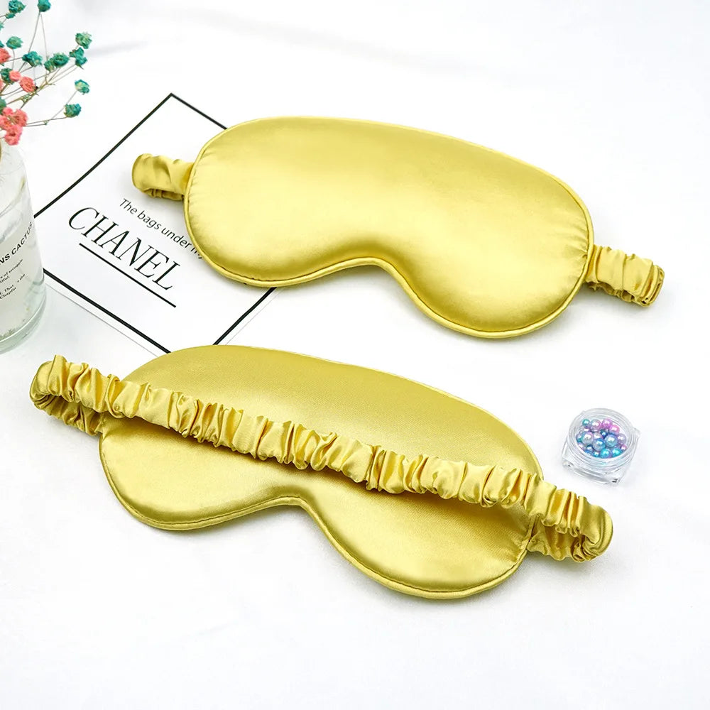 Imitated Silk Eye Patch Shading Sleep Eye Mask Eyepatch Travel Relax Cover Eyeshade Health Sleeping Shield Soft Eye Care Tools