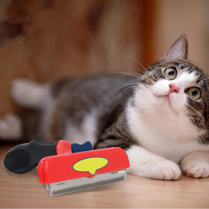 Peines para quitar el pelo de mascotas y gatos, cepillos de aseo para perros y gatos, peines de masaje para la caída del pelo, cepillo de limpieza y desenredado para recortar el pelo de mascotas.