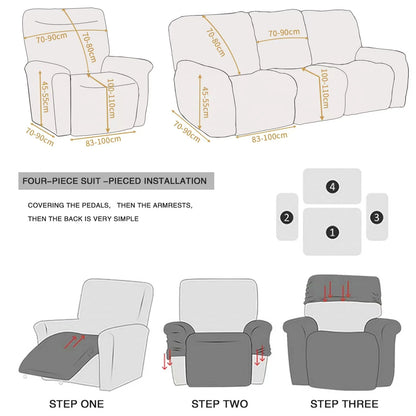 Elastic Recliner Sofa Cover Printed Slipcover Chair Sofa Protector Relax Armchair Stretch Couch Covers For Living Room