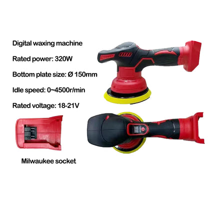 Cordless Car Polisher 8 Gears Adjustable Auto Electric Waxing Sanding Sealing Glaze Tool Fit Makita/Dewalt/Milwaukee 20V Battery