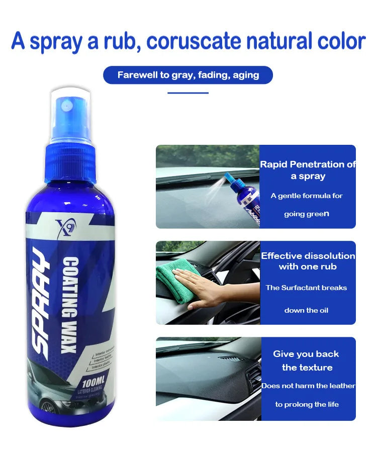 Car Plastic Restore Coating Agent Auto Plastic Rubber Exterior Repair Clean Car Restoration Agent Black Shine Seal Brighten Cars