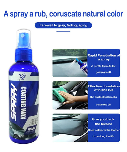 Car Plastic Restore Coating Agent Auto Plastic Rubber Exterior Repair Clean Car Restoration Agent Black Shine Seal Brighten Cars