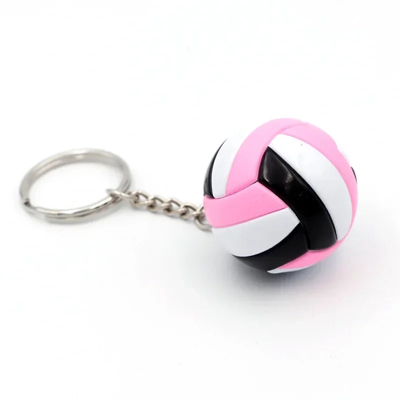 1xFashion PVC Volleyball Keychain Ornaments Business Volleyball Gifts Beach Ball Sport For Players Men Women Key Chain Gift 2024