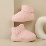 Winter Baby Girl Shoes New Toddler Snow Boots Children Infant Plush Warm Kids Short Boots Boys Cotton Shoes Size 15-24