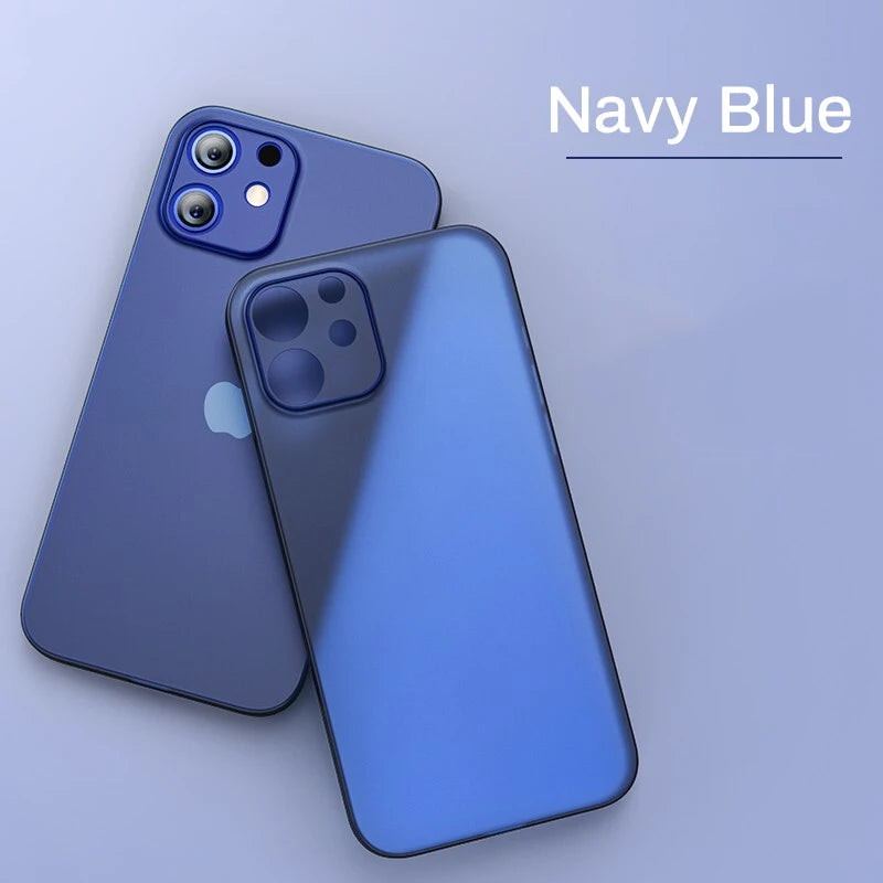 Nueva funda ultrafina mate de PP de 0,2 mm para iPhone 11, 12, 13, 14, 15 Pro, X, XR, Xs Max, 13 mini, 7, 8 Plus, SE 2020, carcasa rígida de PC transparente.