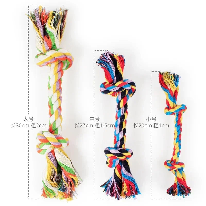 Brinquedo De Nó De Corda De Algodão Trançado Para Cães Mastigar Cachorro, Limpeza Dos Dentes, Osso, Produtos Pet, Durável, 24cm