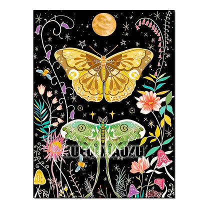 5D Diamond Painting Kits for Adults Full Round Diamond Art Butterfly is Very Suitable for Beginner and Gifts for Wall Home Decor