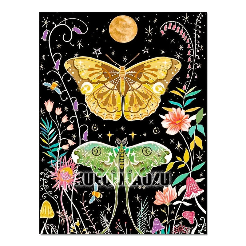 5D Diamond Painting Kits for Adults Full Round Diamond Art Butterfly is Very Suitable for Beginner and Gifts for Wall Home Decor