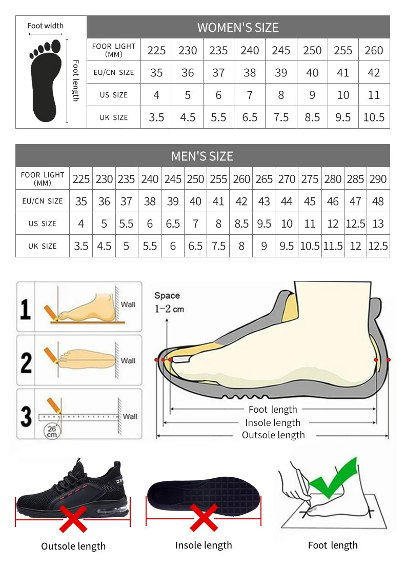 Safety Shoes Men With Steel Toe Cap Anti-smash Men Work Shoes Sneakers Light Puncture-Proof Indestructible Shoes Tactical Boots