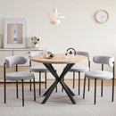 EGOONM 4Pcs Nordic Style Dining Chairs Upholstered Kitchen Chairs with Teddy Velvet Chair Home Desk Dining Room Kitchen Chairs