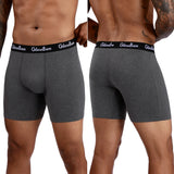 Conjunto de 5 uds de calzoncillos Boxer medio largos, ropa interior para hombre, calzoncillos masculinos para hombre, Boxershorts, bragas suaves de marca