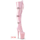 Sexy Thigh High Boots 8-9 Inch High Heels Fashion Platform Womens Over The Knee Boots 20-23cm High-Heeled Boots Pipe Dance Boots