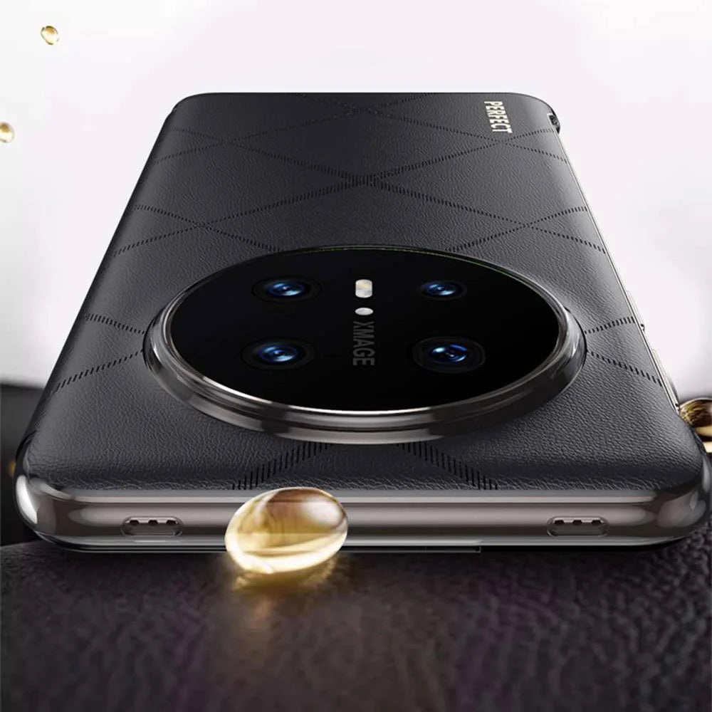 Genuine Leather Case For Huawei Mate 70 Pro Case Intelligent Window View Phone Protector For Mate70 Magnetic Flip Cover