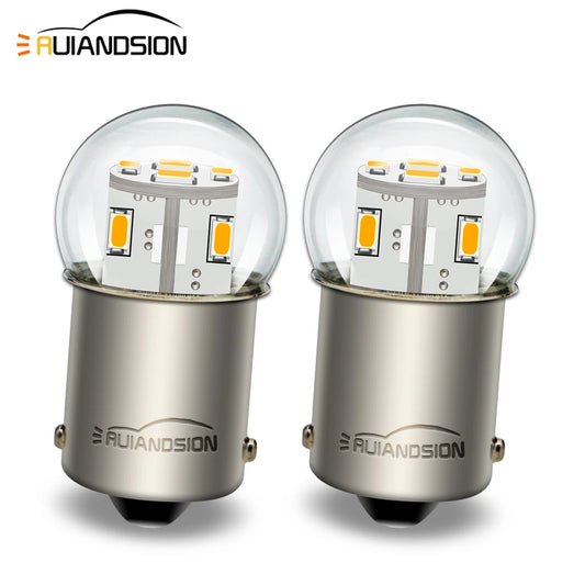 Ruiandsion 2 bombillas LED 1156 BA15S P21W y 1157 BAY15D BA15D para intermitentes de coche, luces de freno, 6 V, 12 V, 24 V y 48 V.