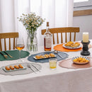1/4/6PCS Shaped PU Placemat Set Faux Leather Kitchen Dining Table Pad Luxury Black Pink Green Place Mat Tableware Cafe Pad 식탁매트