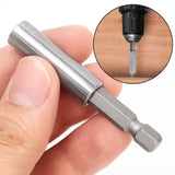 10/1pcs Magnetic Screwdriver Extension Hex Shank Extended Connecting Rod Carbon Steel Screwdriver Bit Holder Power Tools