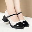 Women's Shoes 2024 New Fashion Retro Round Toe Soft Leather Casual Mary Jane Shoes Shallow Mouth Waterproof Platform Shoes