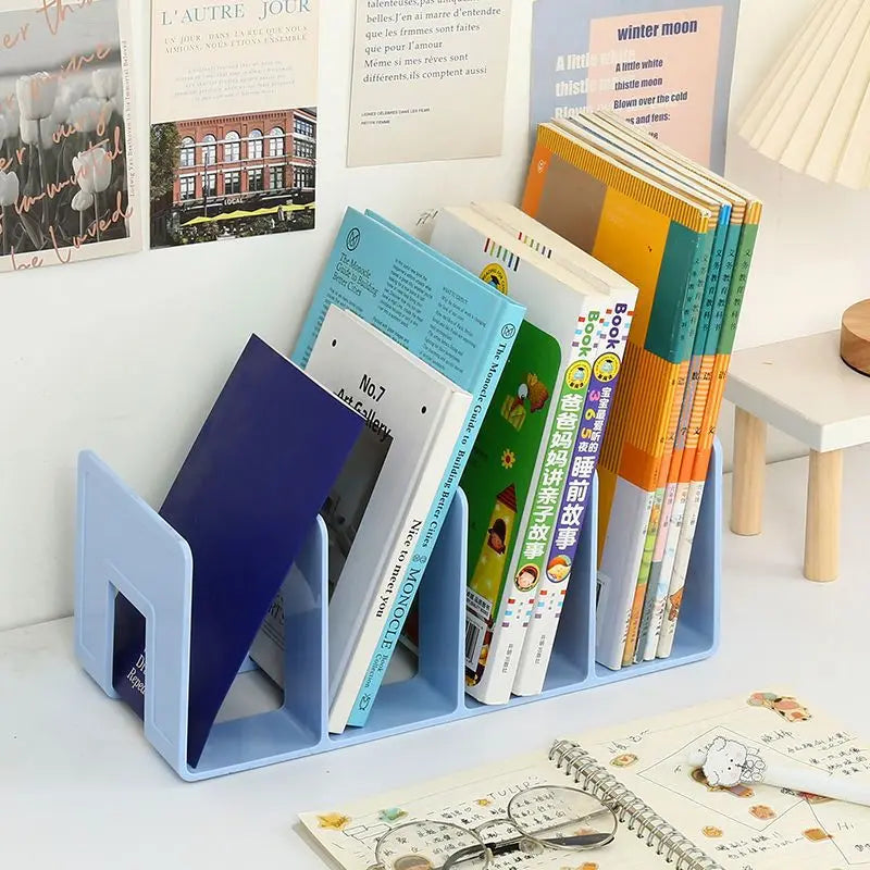 Multi-function Book Magazine Bookshelf Storage Bookends Stand Desk Organizer Holder for Books CD Files School Office Supplies