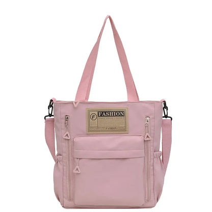 Student Makeup Tote Bag Korean Version Color Blocked Crossbody Bag Women's Fashionable Nylon Single Shoulder Handbag