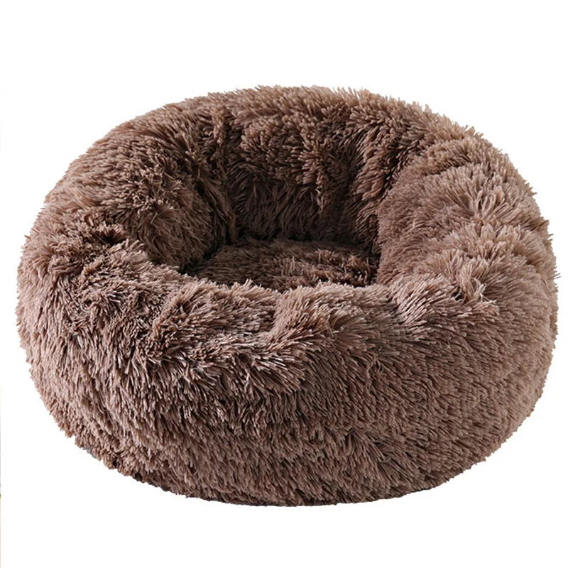 Home Plush Pet Nest Winter Cat Nest Dog Nest Warm Detachable and Washable Round Cat Nest Pet Bed Seasonal Universal Decoration