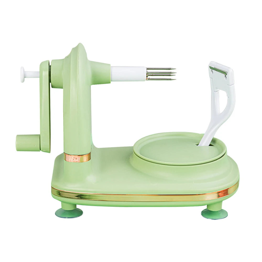Hand-cranked Manual Fruit Peeler Multifunctional Apple Pear Kitchen Peeler Slicing Tool With Fruit Divider And Spare Blades