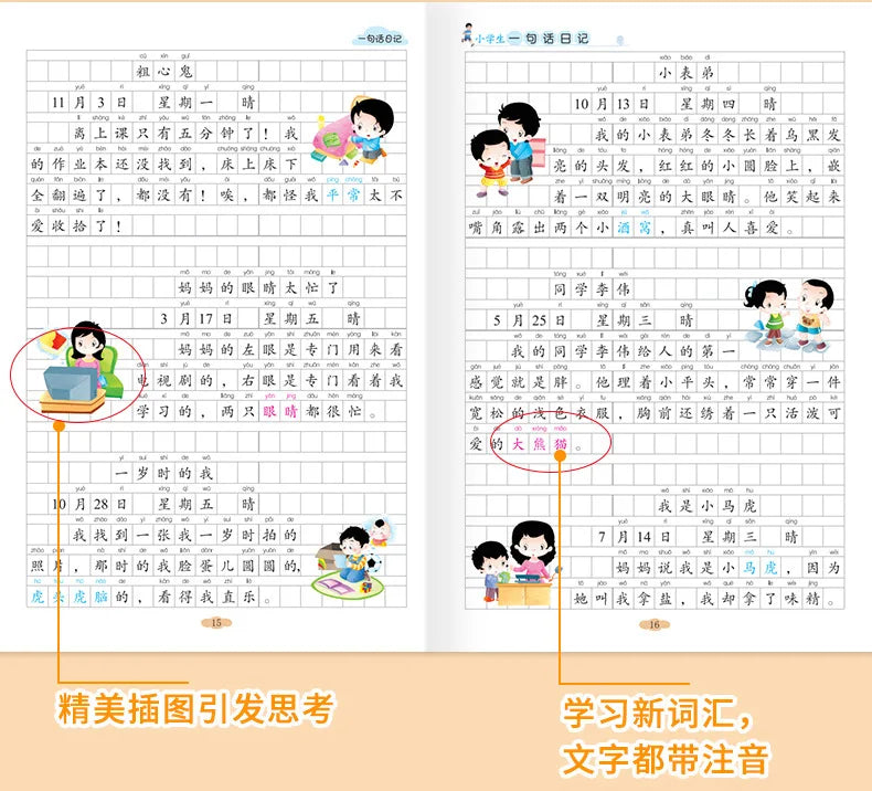 Treinamento de Escrita de Alunos do Ensino Fundamental, Exercícios Abrangentes de Língua Chinesa