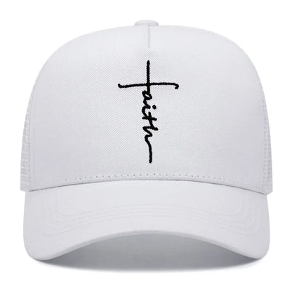 Casual Fashion  Faith Embroidery Baseball Cap Adjustable  Spring Summer Sun Hats Cotton Hat  Hip Hop Trucker Caps Snapback