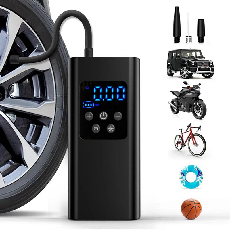 LEIBOO Portable Air Compressor for Car Tires Fast Air Pump Tire Inflator Accurate Pressure Air Pump for Motorcycle Bicycle Ball