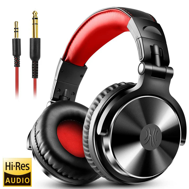 Oneodio Pro 10 Wired Headphones Over Ear Hi-Res Audio Wired Headset With Microphone Studio DJ Stereo Headphones 3.5mm/6.35mm