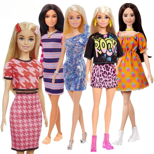 Genuine Barbie Dolls Fashionista Variety Style Fashion Girls Accessories Doll for Girl Kids Toys for Children House Brinquedos
