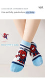 5 Pairs Children Socks Spider-Man Kids Boys Short Socks Iron Man Captain America Cartoon Baby Summer Spring Mesh Socks 1-12Y