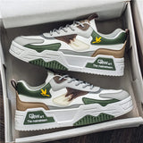 2024 Autumn New Casual Sports Shoes Men's Leather Low-Top Fashion Trend Easy-Match Running Shoes Men's Skateboard Shoes Suitable for Outdoor Sports