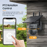 INQMEGA 5MP 4MP WIFI Wireless PTZ Solar Camera 4G SIM With Solar Panel Two Way Audio Security Protection CCTV Camera Battery Cam
