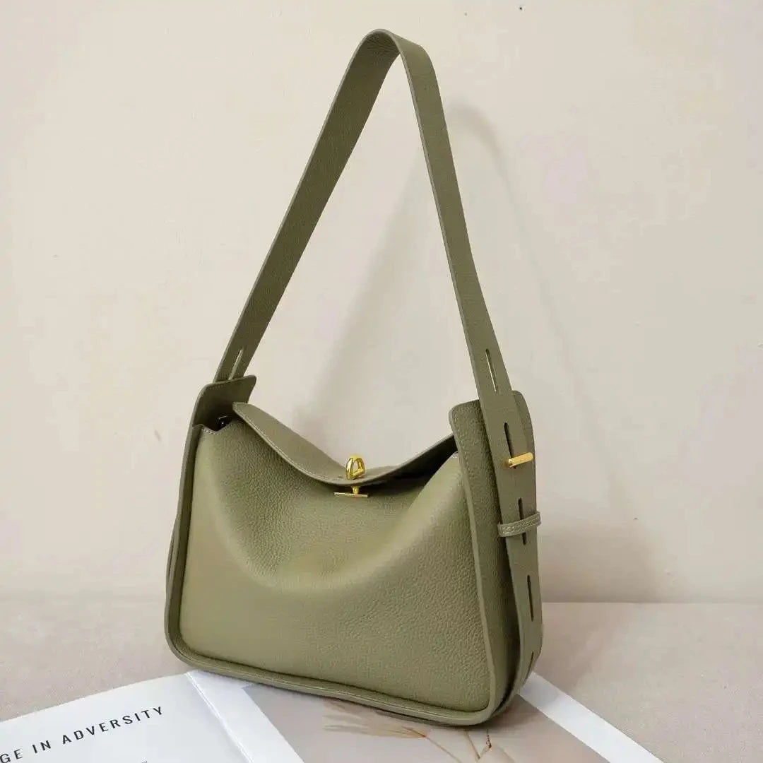 New Genuine Leather Luxury Designer Women's Shoulder Crossbody Underarm Bags Cowhide Ladies' Large Capacity Tote Bag Fashion Purse
