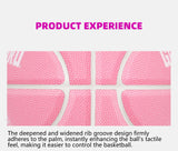 Women's Basketball Size 5, 6, 7 Pink Official Competition Children's Basketball Indoor Outdoor Standard Ball PU Non-slip Wear-resistant