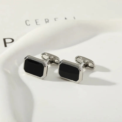 1Pair French Square Cufflinks Fashion Men's Business Banquet Suit Shirt Cuffs Buttons Luxury Wedding Cuff Links Gifts 2024 Trend