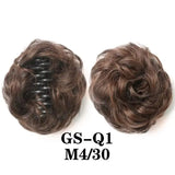 Coque despojado com piranha claw clip aplique de cabelo cacheado