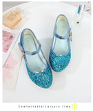 Girls Purple High Heels For Kids Princess RED Leather Shoe Footwear Children's Dress Party Wedding Shoes Round Toe 1-3CM