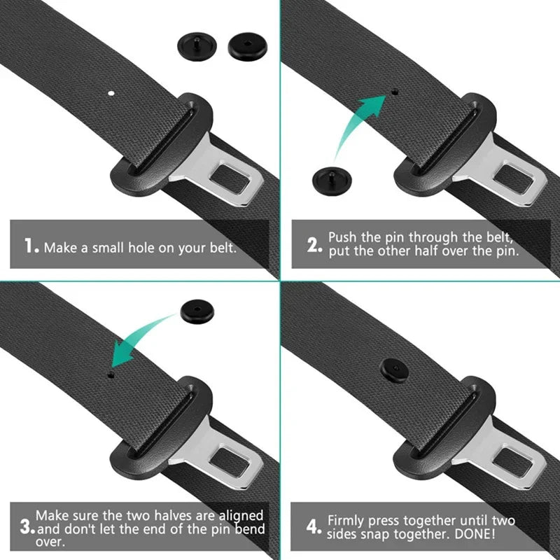 Car Safety Seatbelt Stopper Buckle Clip Automobile Seat Belt Spacing Limit Stop Buckle Clip Retainer Seatbelt Anti-slip Button
