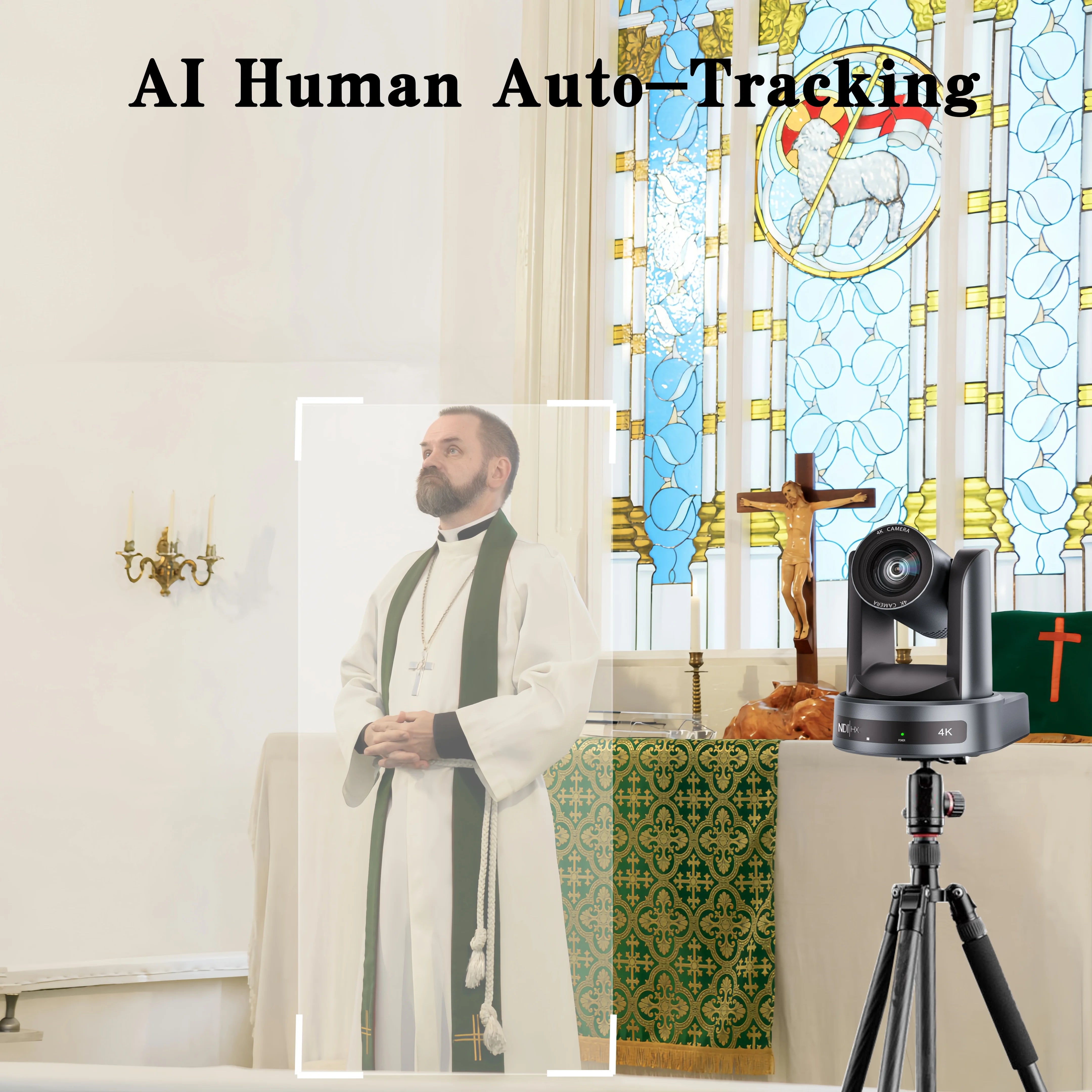 4K/1080P SDI NDI PTZ Camera 10X/20X Optical Zoom, HDMI/USB/POE | IP Live Streaming Camera for Church/Meeting/Broadcast (Youtube)