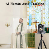 4K/1080P SDI NDI PTZ Camera 10X/20X Optical Zoom, HDMI/USB/POE | IP Live Streaming Camera for Church/Meeting/Broadcast (Youtube)
