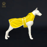 Waterproof Dog Raincoat with Reflective Strips and Adjustable Hood - Red, Yellow, Navy Blue