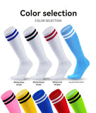 Loogdeel 1 Pair Soccer Socks Stripe Knee High Softball Baseball Team Sports Socks Breathable Football Socks for Kids Adults