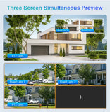 LS VISION 10K Outdoor WiFi Camera 20X Zoom Three Screen CCTV External IP Cam 20MP Security Ai Tracking Video Surveillance Camera