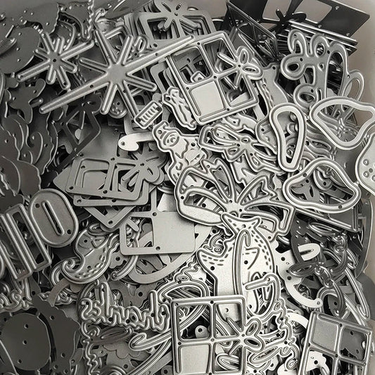 2023 New Mystery Box Randomly Selected Lucky Bags Small Animals Leaves Letters Flower Metal Cutting Dies for Scrapbook Stencils