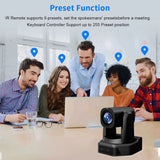 Runpu 1080P/60fps NDI Conference PTZ Video Camera 12/20/30x Zoom Ai Auto Tracking PTZ SDI Camera HDMI USB Outputs Support POE
