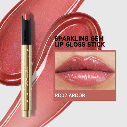 FOCALLURE Pearlescent Lip Gloss Stick Moisturizing Long Lasting Sexy Sparkling Lip Balm Shimmer Lipstick Pen Makeup Cosmetics